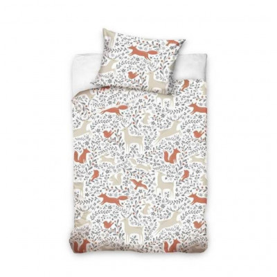 Bērnu gultasveļas komplekts BABY Brieži un lapsas | majas-tekstils | NMF Home