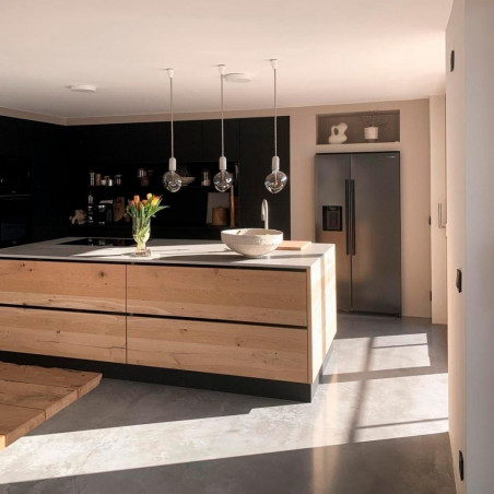 Piekaramais gaismeklis Base Concrete | Indian Teal