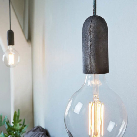 Pendant luminaire Base Iron | Natural Linen