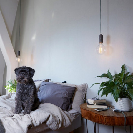 Pendant luminaire Base Iron | Natural Linen