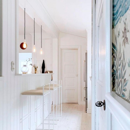 Pendant luminaire Bolt White | Zebra Skin