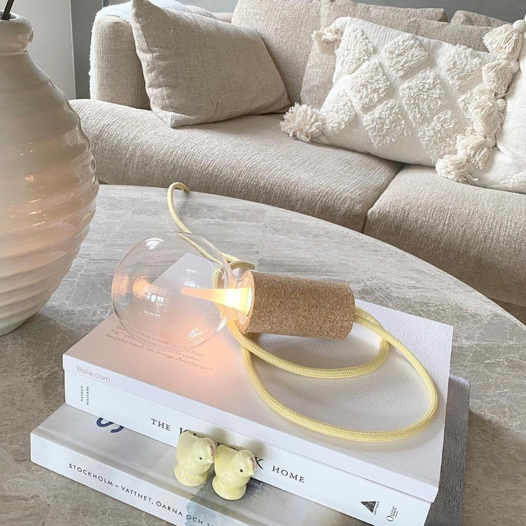 Pendant luminaire Cork Beige | Raven