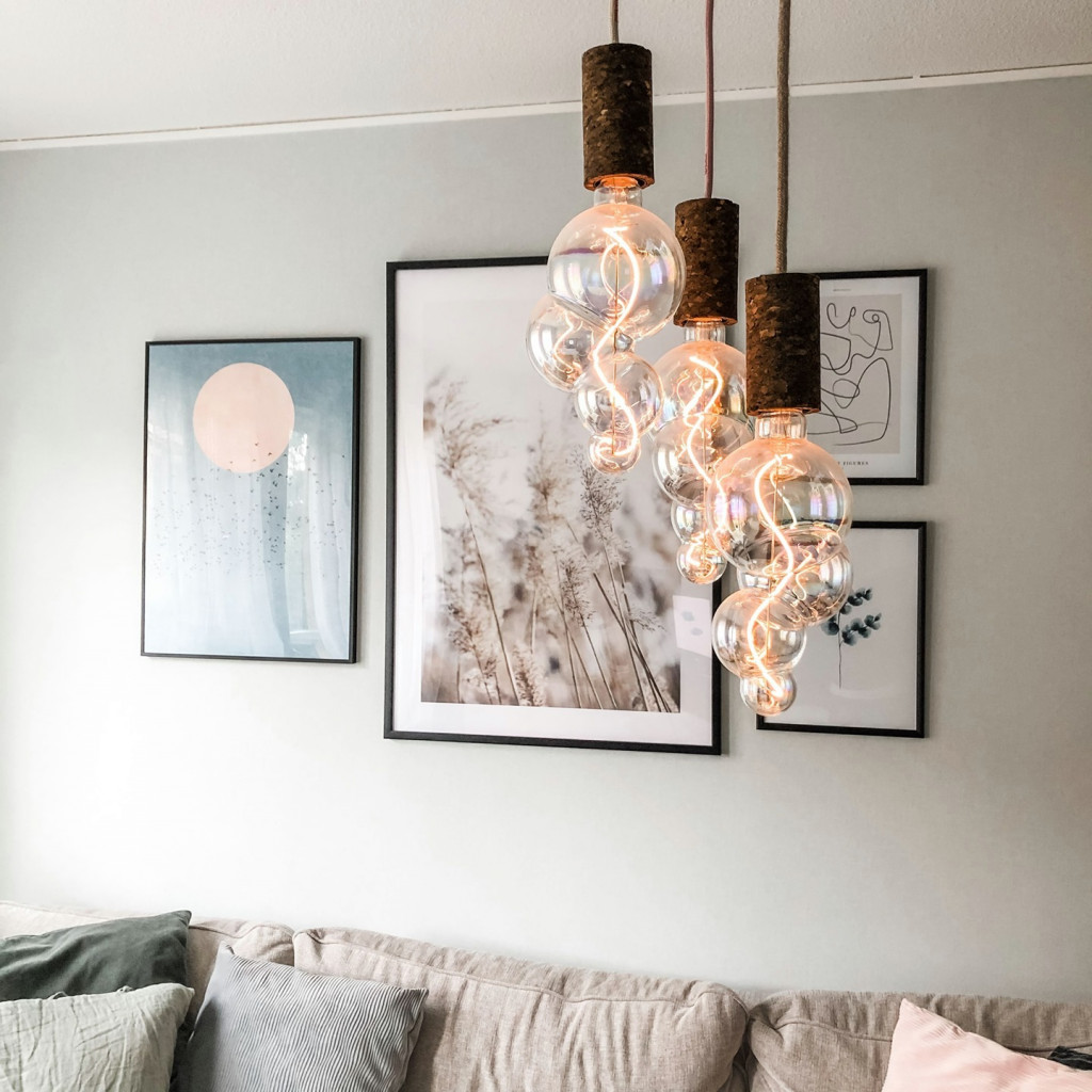 Pendant luminaire Cork Soil | Zebra Skin