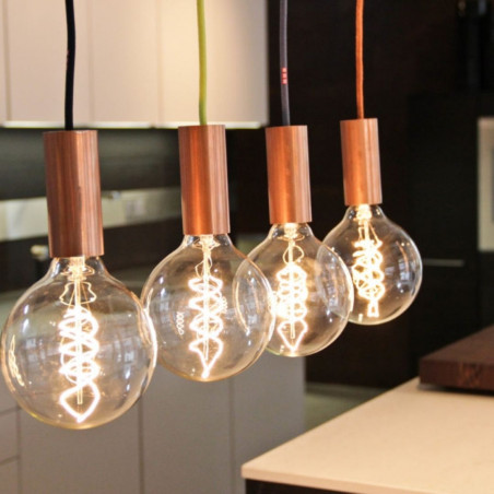 Pendant luminaire Tube Aqua | Asphalt