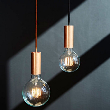 Pendant luminaire Tube Aqua | Thin Gold Crown
