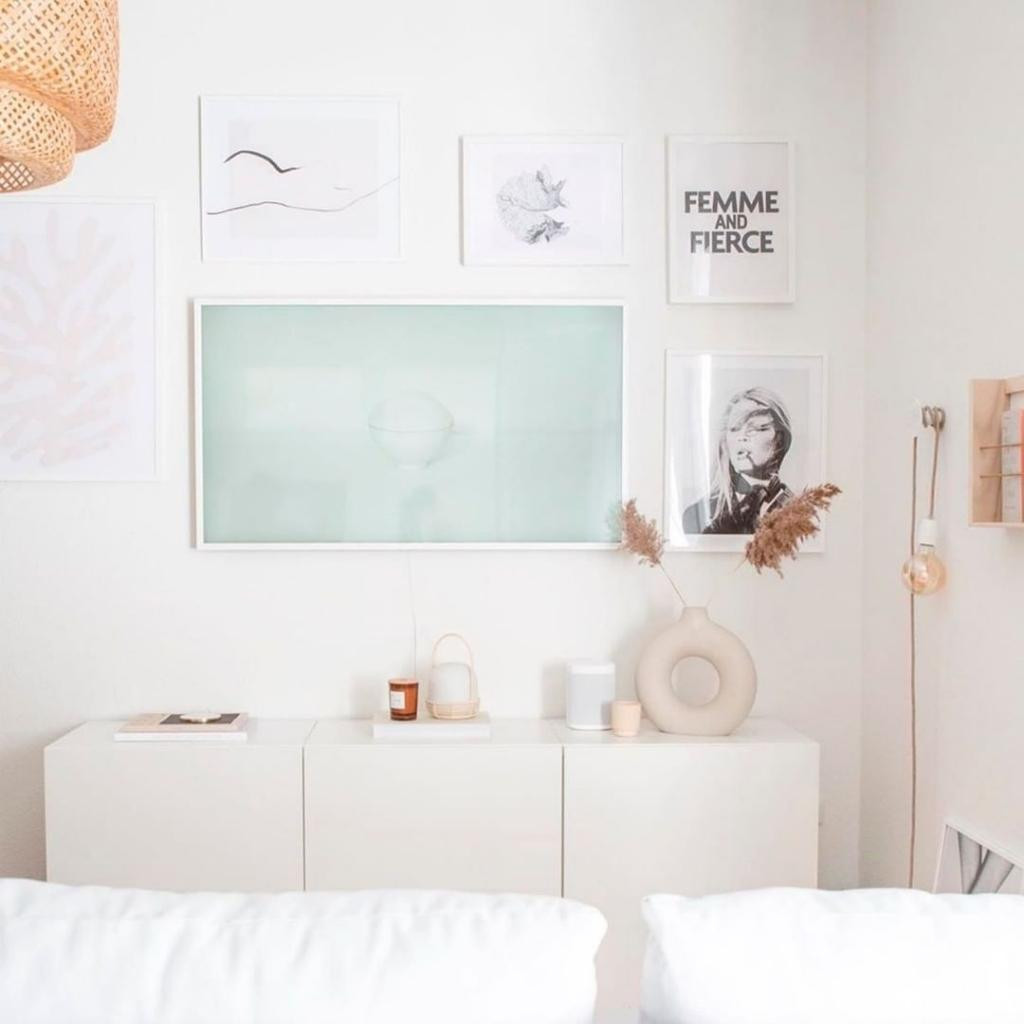 Pendant luminaire Classic White | Natural Linen