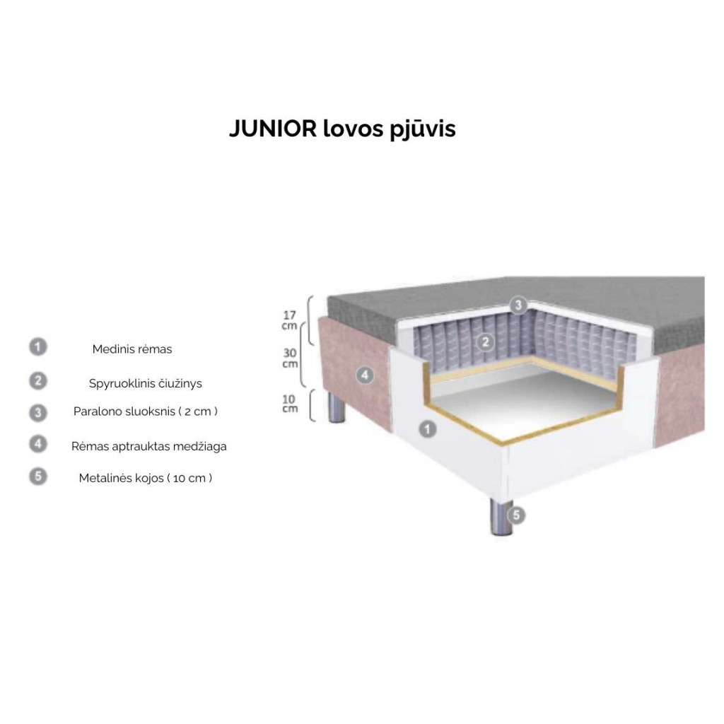 Lova-sofa Junior | Šviesiai pilka | lovos | NMF Home