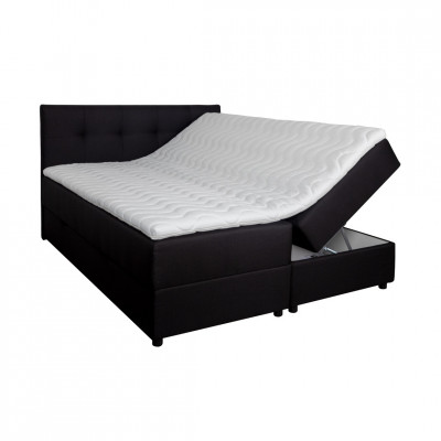 Bed with mattress Oslo | Black