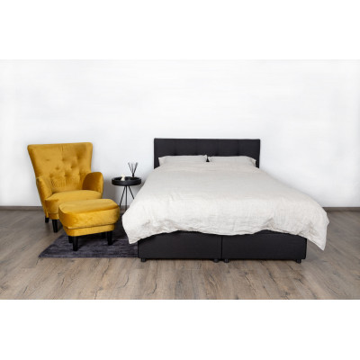Bed with mattress Oslo | Black