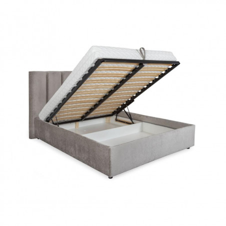 Bed with mattress Maja 1 | Light grey
