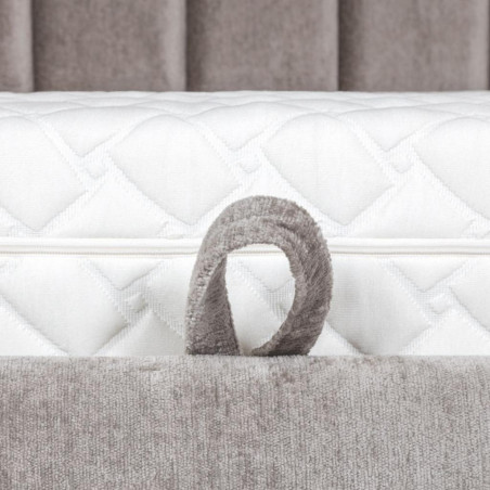 Bed with mattress Maja 1 | Light grey