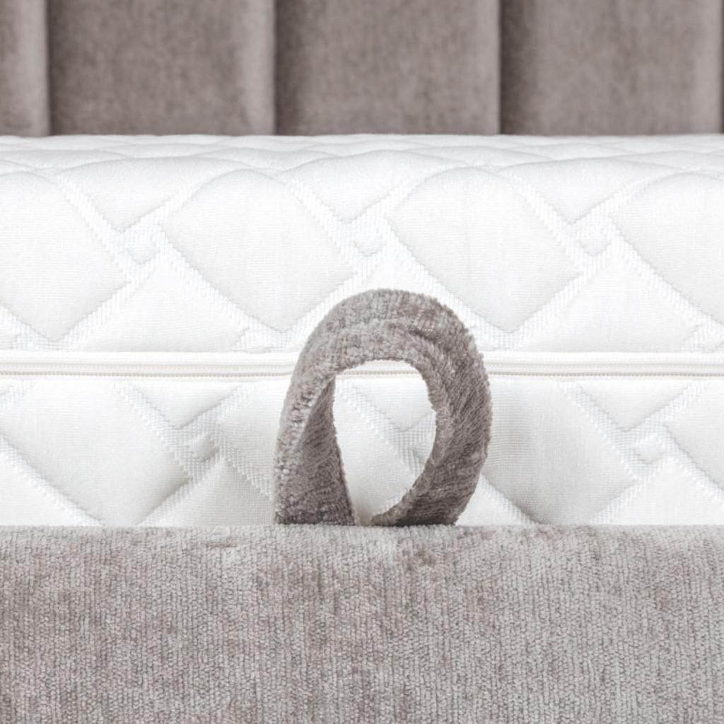Bed with mattress Maja 1 | Light grey