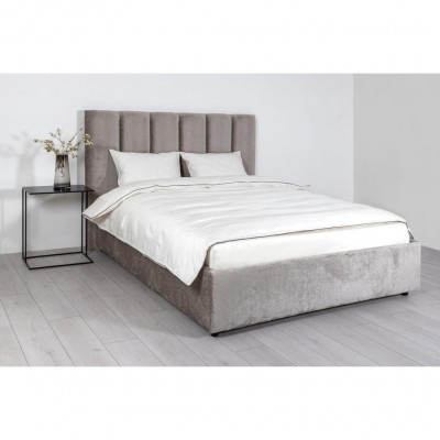 Bed with mattress Maja 1 | Light grey