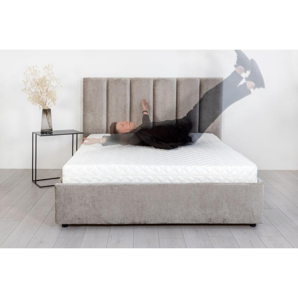 Bed with mattress Maja 1 | Light grey