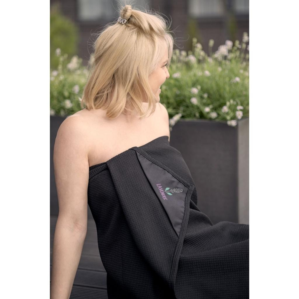 Towel Lavender | Black Towel Lavender | Black