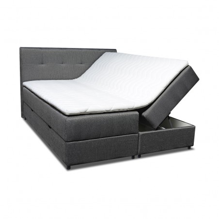 Bed with mattress Oslo | Grey