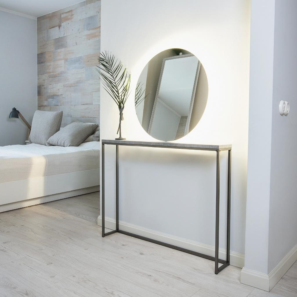Apvalus veidrodis su LED Luise | pakabinami-veidrodziai | NMF Home