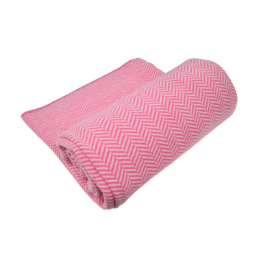 Merino wool plaid bedspread - Princess | Pink