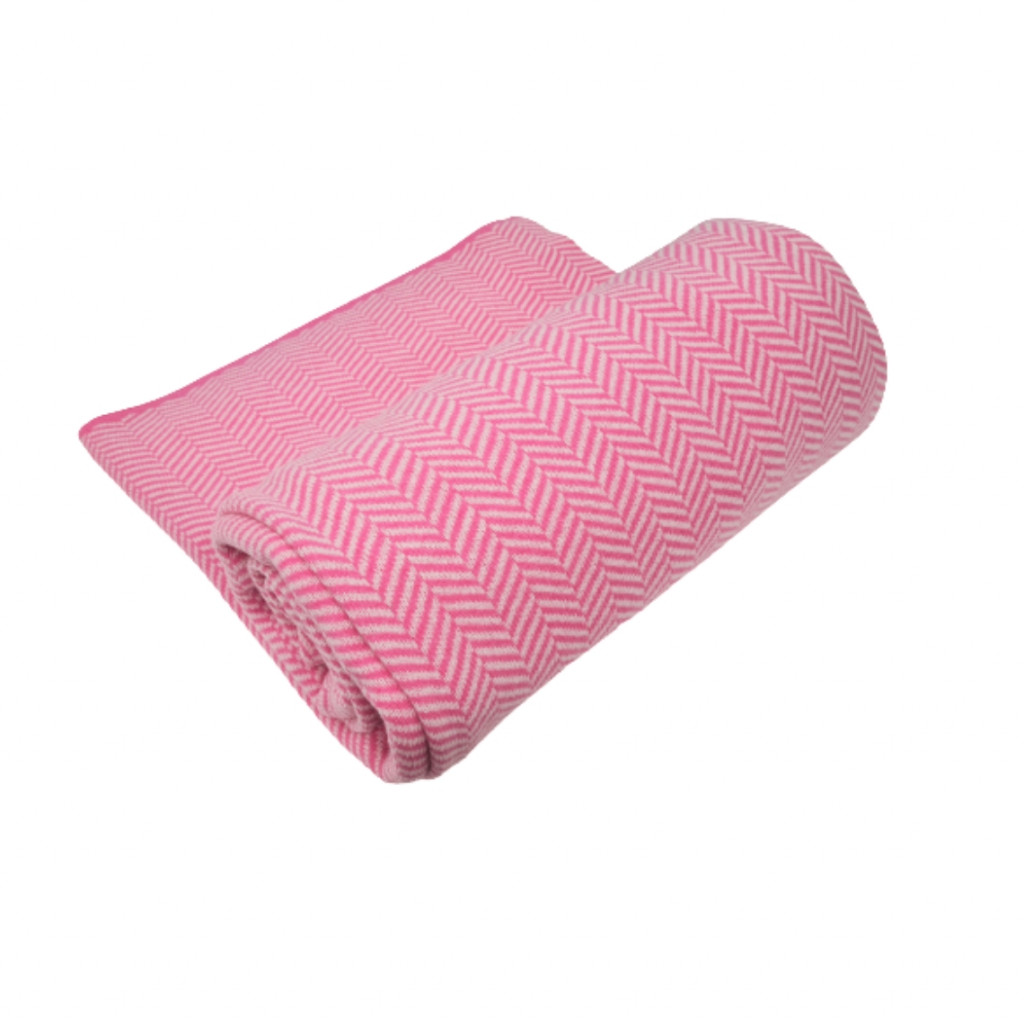 Merino wool plaid bedspread - Princess | Pink Merino wool plaid bedspread - Princess | Pink