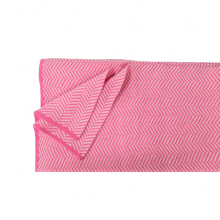 Merino wool plaid bedspread - Princess | Pink