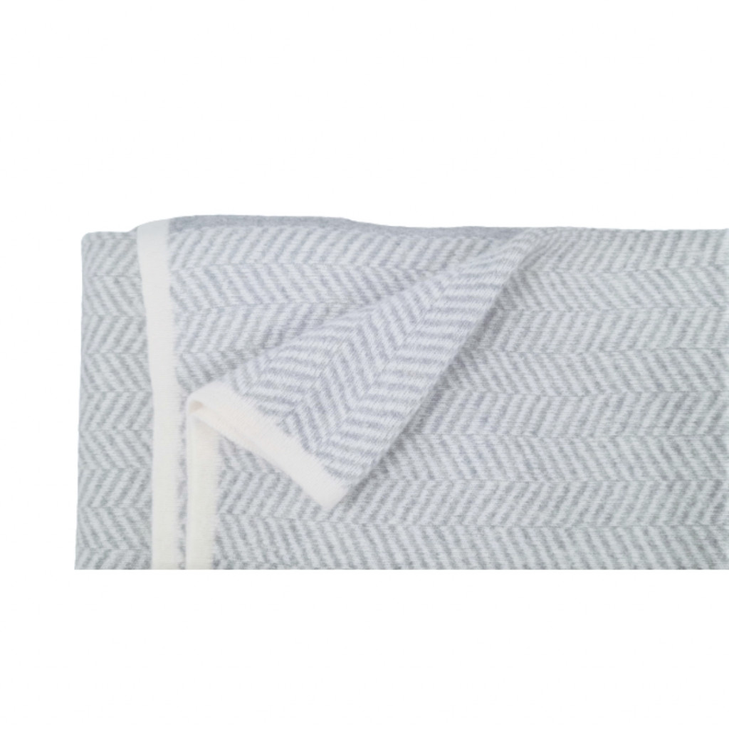 Merino wool plaid bedspread - Grey | Grey Merino wool plaid bedspread - Grey | Grey