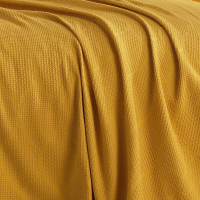 Bedspread with pillowcases VIRA Mustard | Yellow