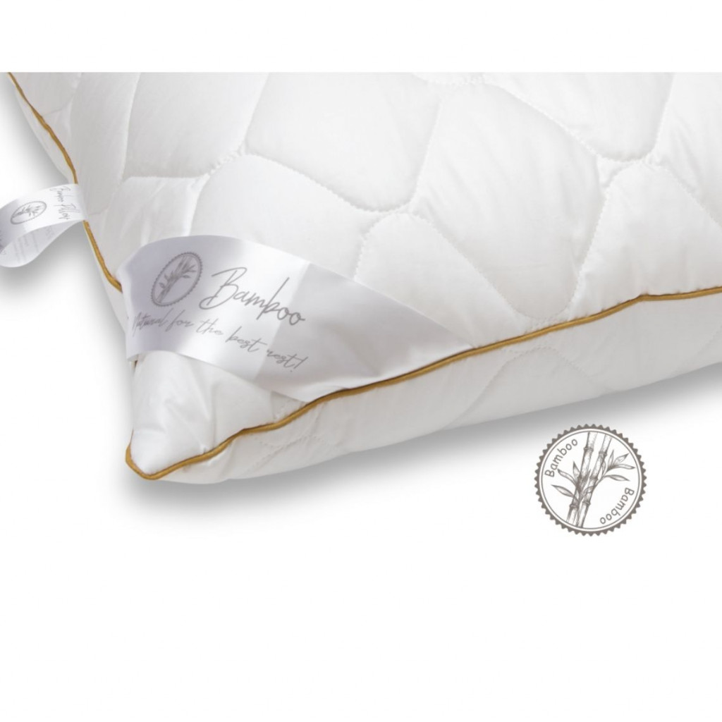 Pillow with bamboo
