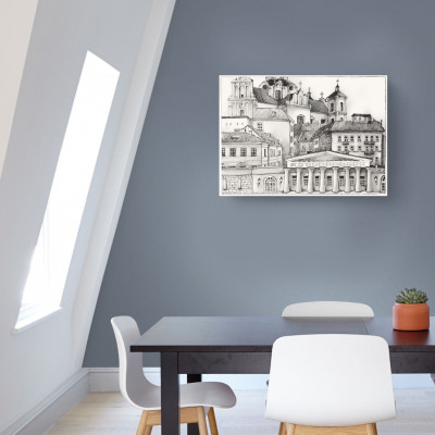 Grafika Vilnius - Prezidentūros kiemas | tapyti-paveikslaigrafika | NMF Home
