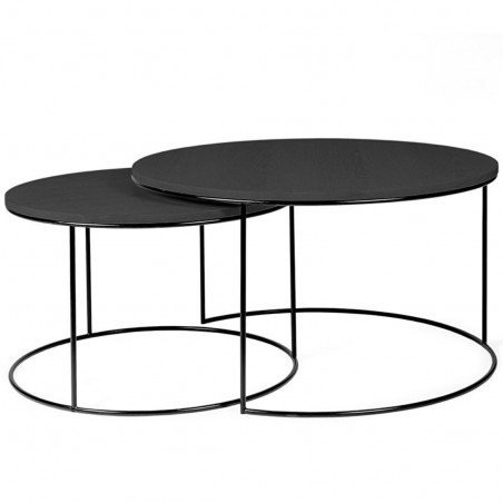 Apvalus kavos staliukas Round | Juodas ąžuolas | stalai | NMF Home