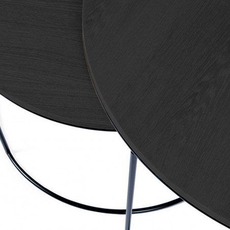 Round coffee table Round | Black oak
