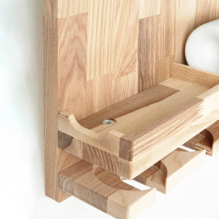 Wine Bottle and Cup Holder/Shelf (Light)
