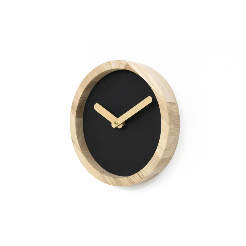 Light Wooden Round Clock (Artificial Leather) Light Wooden Round Clock (Artificial Leather)