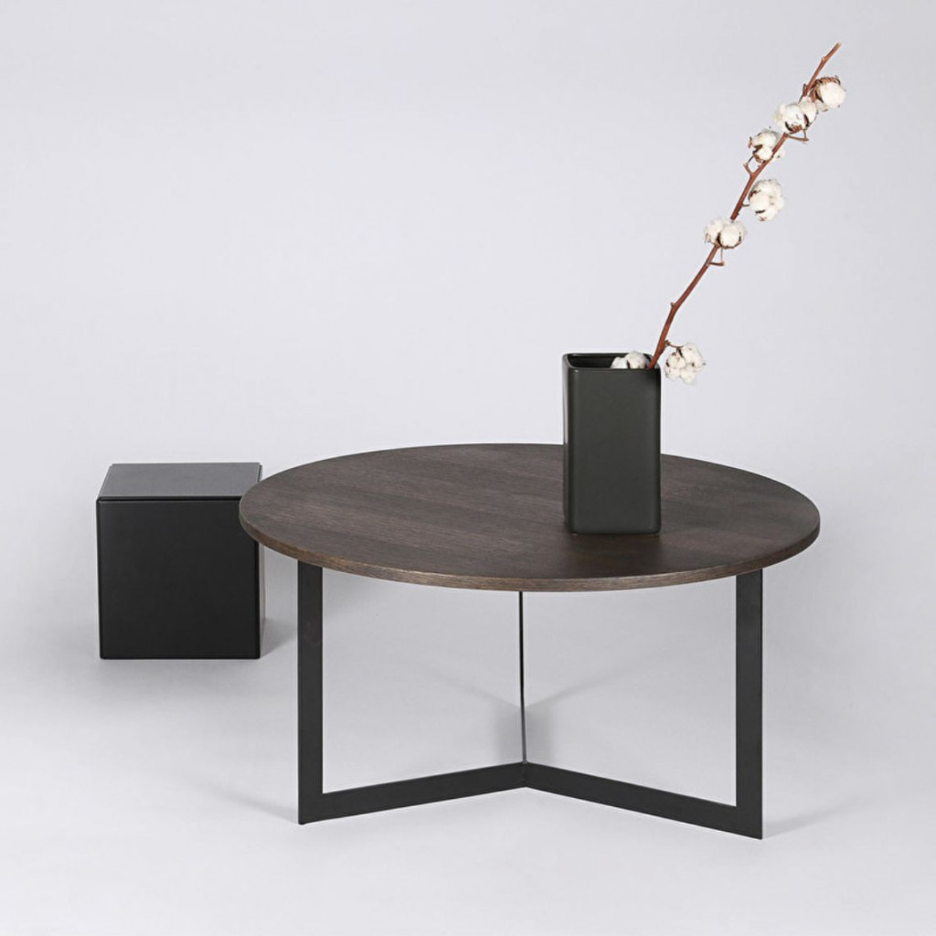 Round coffee table MANU | Dark Round coffee table MANU | Dark