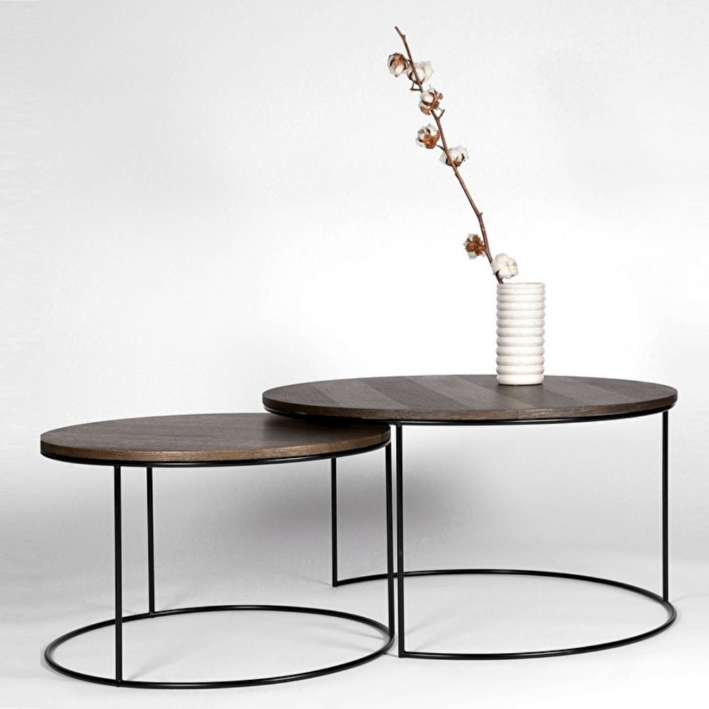 Round coffee table Round | Stained oak Round coffee table Round | Stained oak