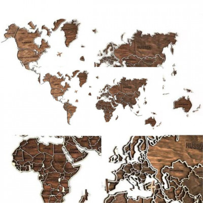 Medinis sieninis pasaulio žemėlapis | Tamsus | zemelapiai | NMF Home