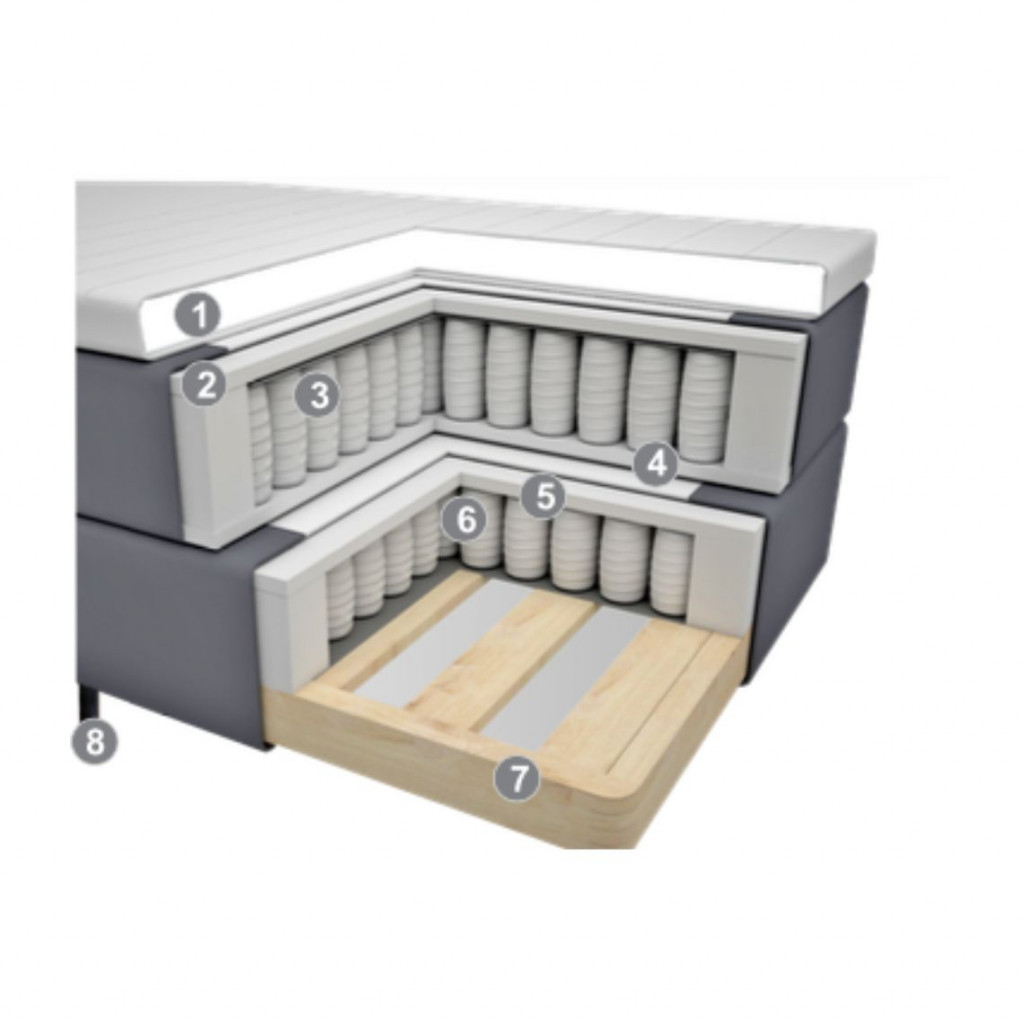 Bed with mattress ARO