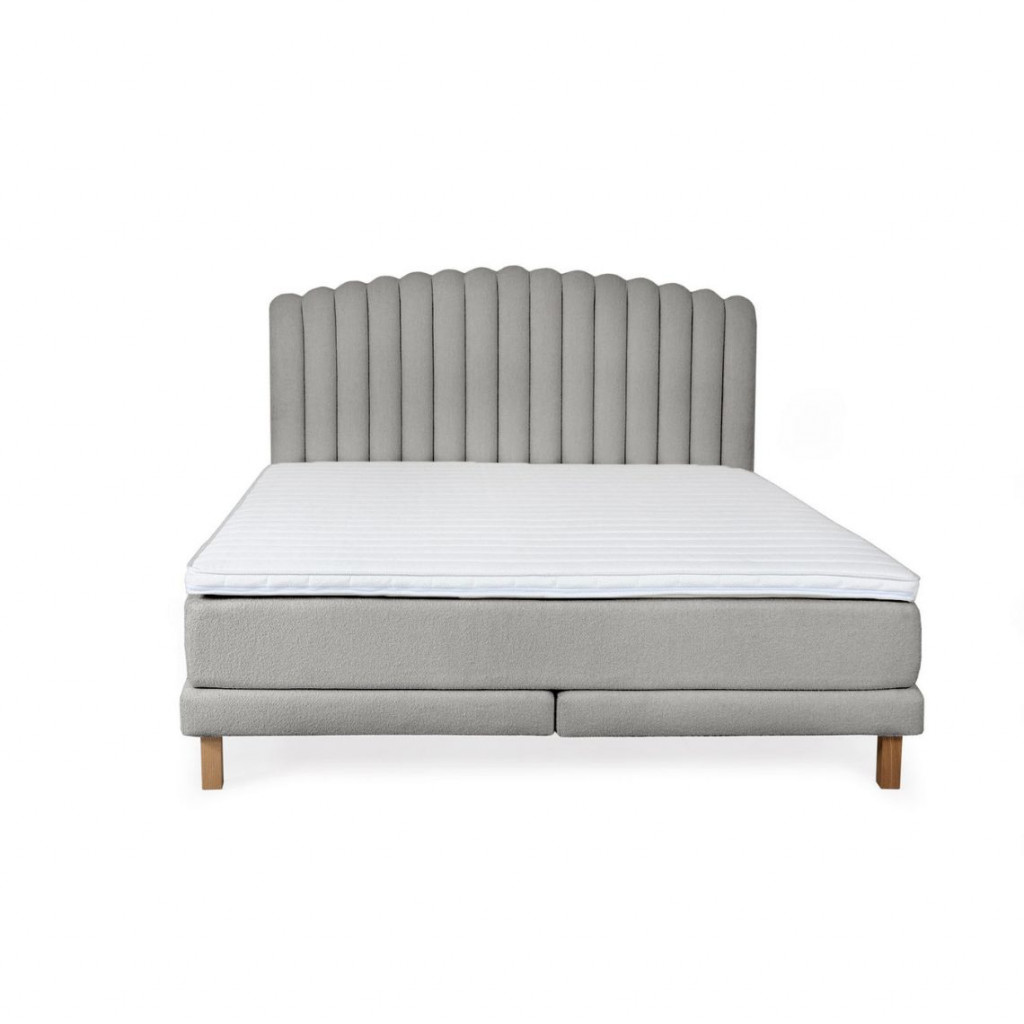 Bed with mattress Bolero | Light grey