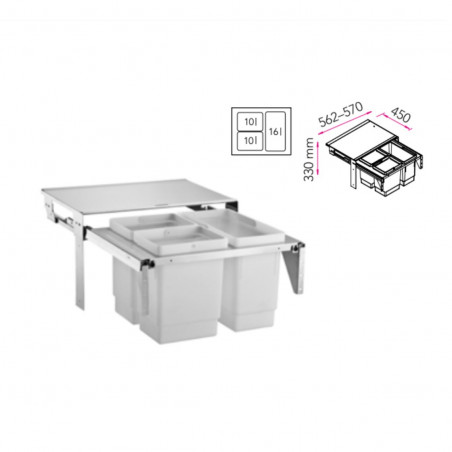 Iebūvēta miskaste EKO600 | miskastes | NMF Home
