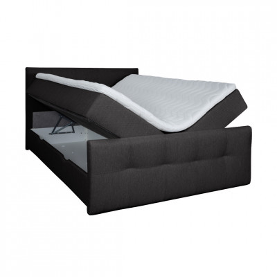 Bed with mattress Tobago | Black