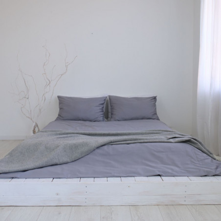 Satin bedding set | Light gray