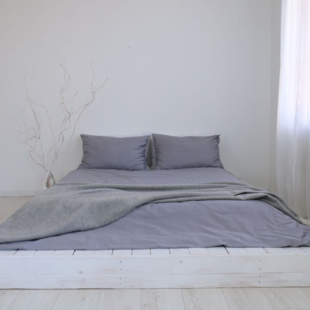 Satin bedding set | Light gray