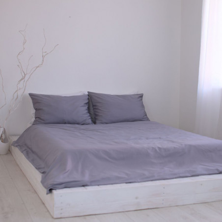 Satin bedding set | Light gray