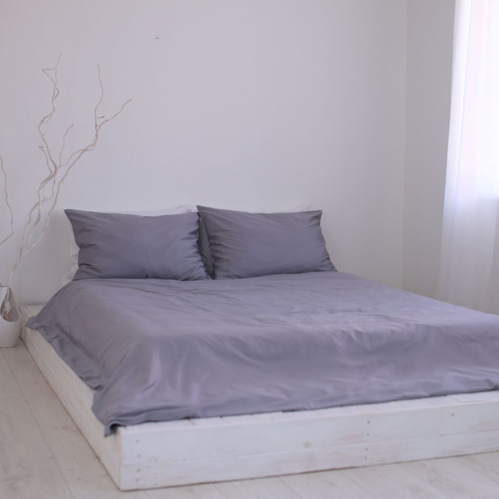 Satin bedding set | Light gray
