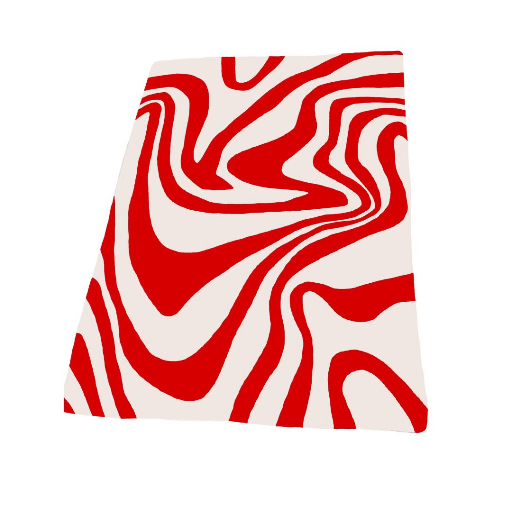 Estetiškas kilimas Beige Waves | Raudonas | kilimai | NMF Home