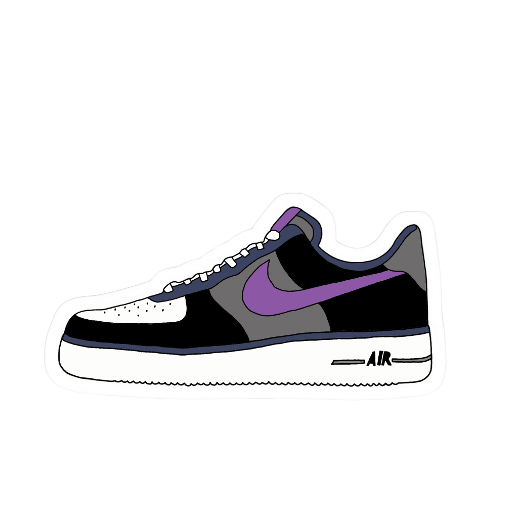 Kilimas Nike AF1 | Violetinė ir pilka | kilimai | NMF Home
