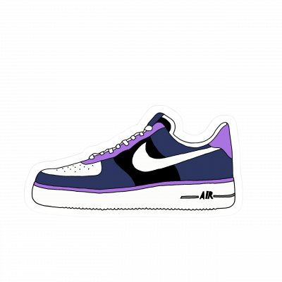 Kilimas Nike AF1 | Mėlyna ir violetinė | kilimai | NMF Home