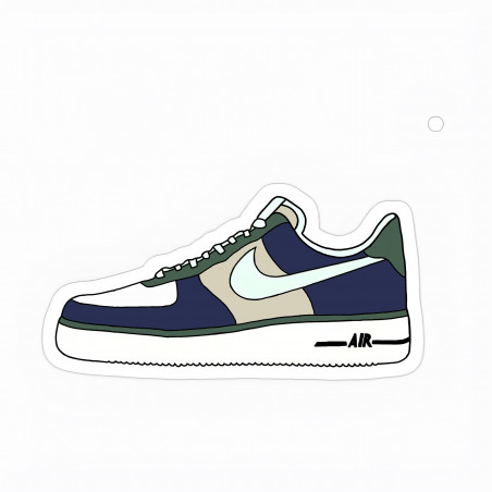 Kilimas Nike AF1 | Smėlinė ir mėlyna | kilimai | NMF Home