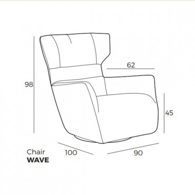 Fotelis Wave | Rudas | foteliai | NMF Home