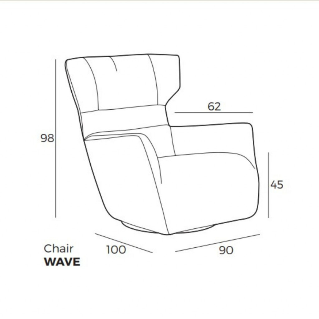Fotelis Wave | Rudas | foteliai | NMF Home