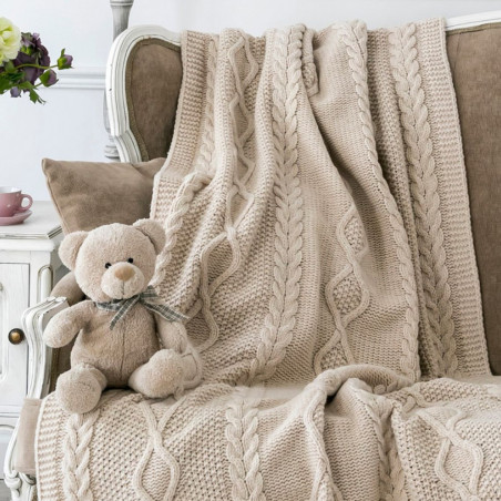 Merino wool plaid | Cappuccino